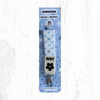 Llavero tela y cinta de algodón