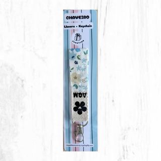 Llavero tela y cinta de algodón