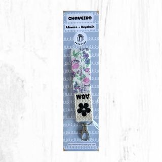 Llavero tela y cinta de algodón