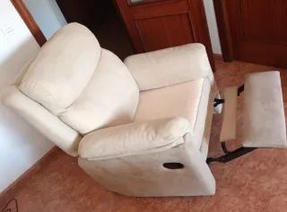 Sillón relax tela beige