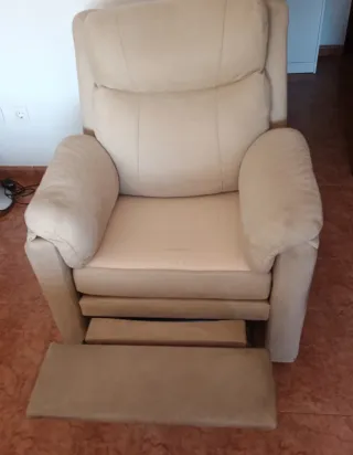 Sillón relax tela beige