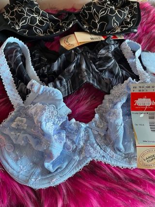 Lote Sujetadores Beige, Negro y Azul
