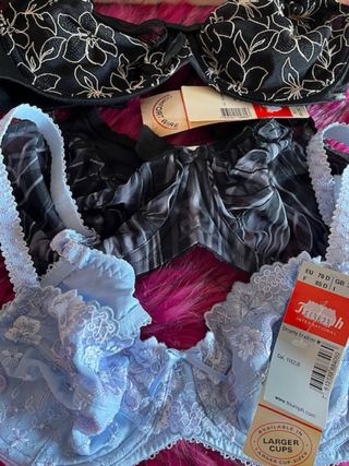 Lote Sujetadores Beige, Negro y Azul
