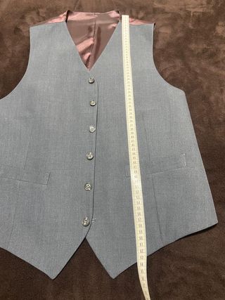 Traje de 3 piezas gris vintage caballero