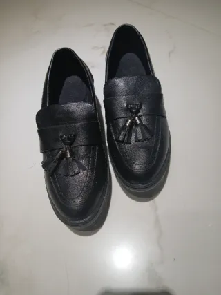 Zapatos de piel negros mujer