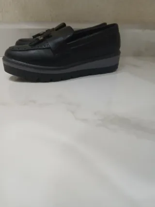 Zapatos de piel negros mujer