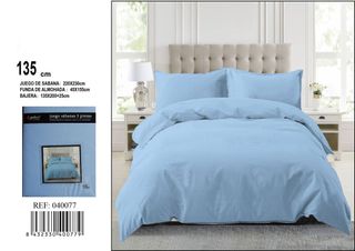 Juego Sábanas 3 Piezas 135cm Blanco