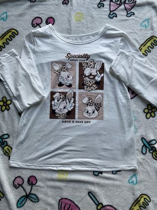 Pijama S Conejitos y Leopardo NUEVO