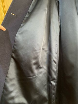 Abrigo de cachemira con cuello de pelo auténtico