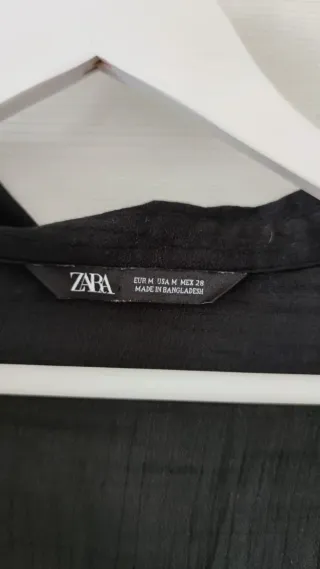 Camisa negra Zara encaje