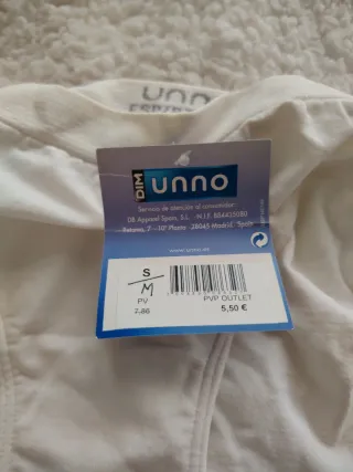 Braga Unno Talla M Blanca