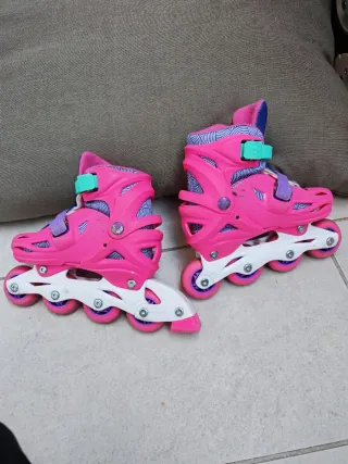 Patines en línea rosas para niña