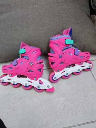 Patines en línea rosas para niña