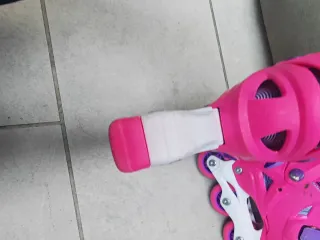 Patines en línea rosas para niña