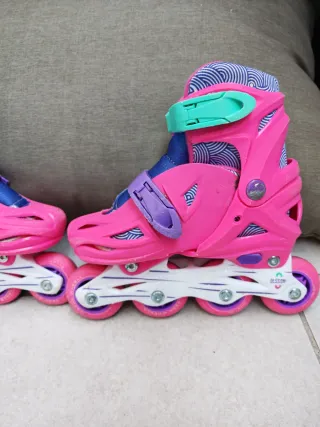 Patines en línea rosas para niña