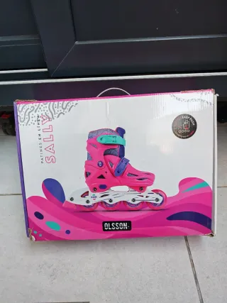Patines en línea rosas para niña
