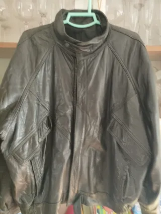 Cazadora Piel Negra Talla XXXL