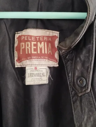 Cazadora Piel Negra Talla XXXL