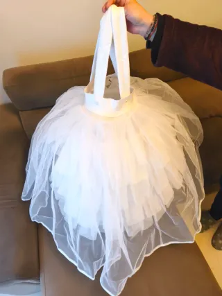 Can Can Fallera Niña Blanco  Talla 70