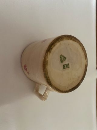 Caneca antiga Lufapo Lusitania anos 40 com rosas