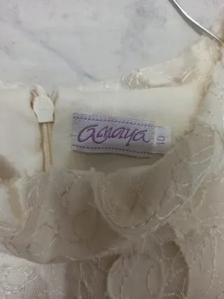 Vestido de ceremonia blanco T. 10