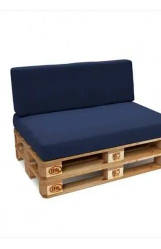 Cojines para sofá de palets azul