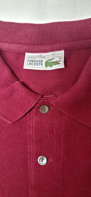 Polo manga larga Chemise Lacoste Made in France 90