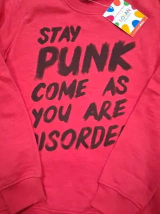 Sudadera roja Stay Punk