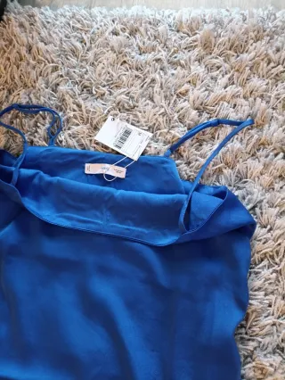 Vestido Mango tirantes azul Talla M