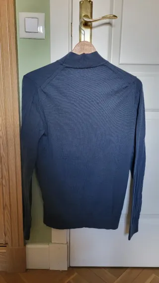Jersey lana Massimo Dutti azul cuello alto
