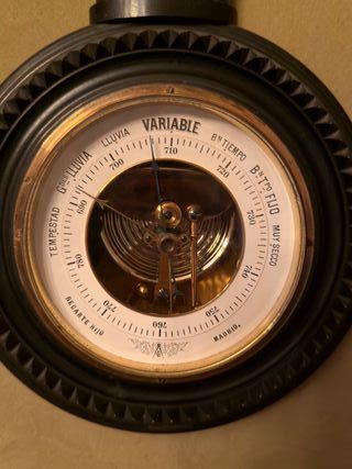 Precioso Barómetro Antiguo "Recarte Hijo" Madrid
