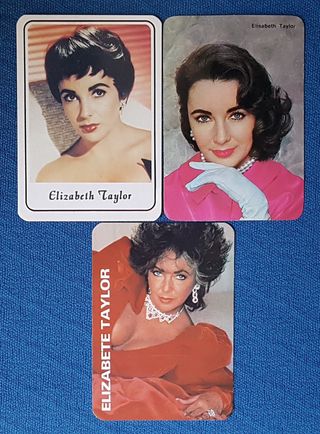 3 Calendários bolso Elizabeth Taylor (raros)