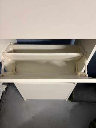 Zapatero blanco de madera