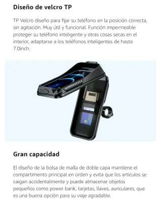 Soporte impermeable móvil moto / bici / scooter 7"