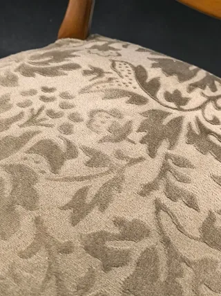 Silla Barroca Isabelina Clásica Madera Tapizada