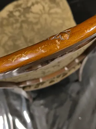 Silla Barroca Isabelina Clásica Madera Tapizada