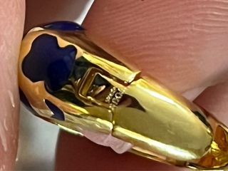 Pendientes Tous Dorados con Azul