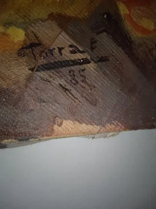 Cuadro al óleo antiguo paisaje