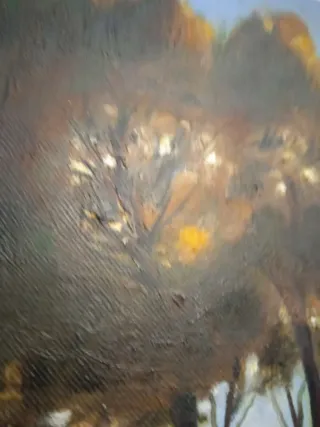 Cuadro al óleo antiguo paisaje