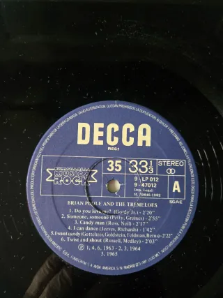 Vinilo Bryan Poole. The Tornados