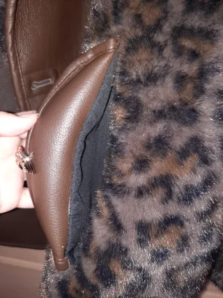 Chaqueta pelito suave leopardo