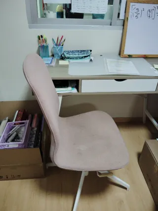 Silla de escritorio juvenil rosa