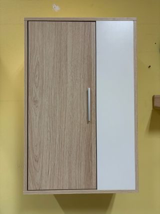 Mueble de salón 4 piezas madera y blanco