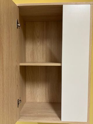 Mueble de salón 4 piezas madera y blanco