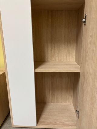Mueble de salón 4 piezas madera y blanco