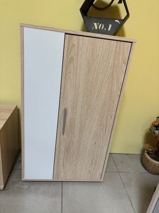 Mueble de salón 4 piezas madera y blanco