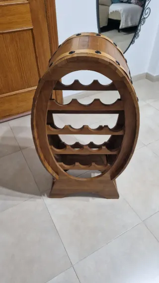 Botellero rústico de madera