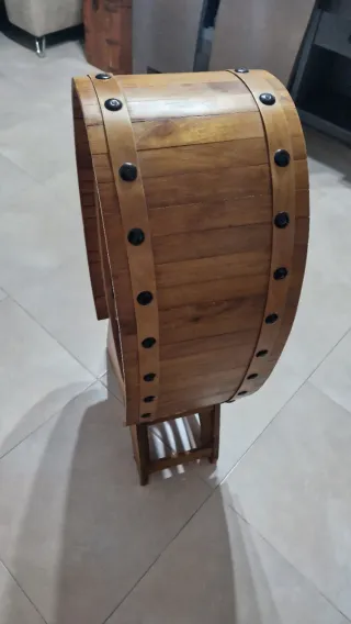 Botellero rústico de madera