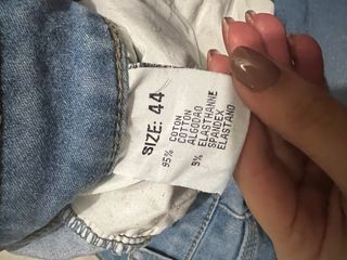 Calções de ganga azuis