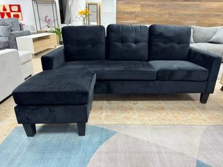 Sofá Negro Moderno 3 Plazas Nuevo